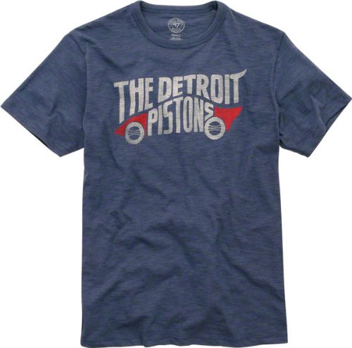 Detroit Pistons Blue '47 Brand 'Fast Car' Vintage Primary Logo Scrum Tee