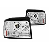 AnzoUSA 111183 Chrome Projector Halo Headlight with Side Marker and Parking Light for... by AnzoUSA