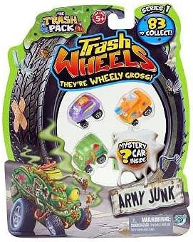 Trash Pack Wheels Mini Figure 4-Pack [3 Random Figures &amp; 1 Mystery Figure]