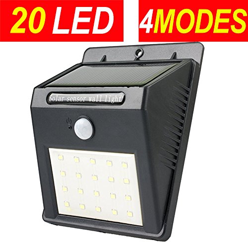 4MODE 20LED 2PACK Upgraded Super Bright Sogrand Solar Motion Sensor Light Weatherproof Outdoor Solar Lights Outdoor Wireless Solar Motion Security Light Metal Detector