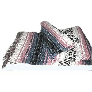 Buy Authentic Large Thick Mexican Falsa Blanket Pink now!