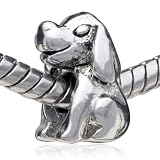 Pandora Style Charm Bead Ultra-Chic Puppy-Shaped European Beads
