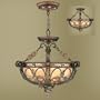 Livex 8843-64 Pomplano Convertible Chain Hung Lantern /Ceiling Mount Palacial Bronze with Gilded Accents