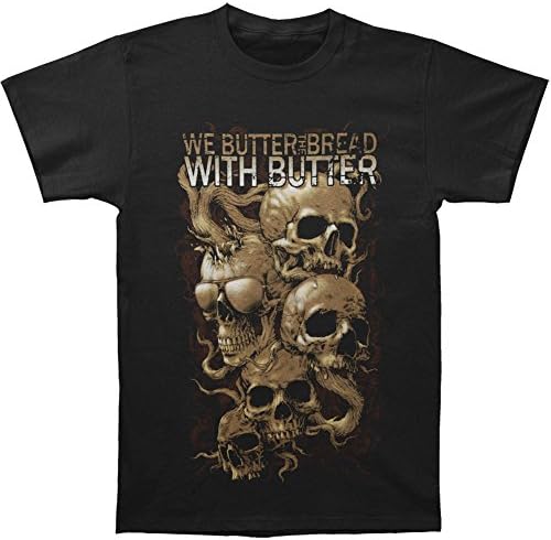 We Butter The Bread With Butter Men's Skullglasses T-shirt Large Black
