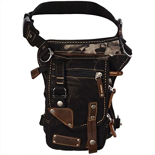 Ukoala Scorpio Hands-free Bag Drop Leg Waist Straps, Unisex, Cotton Canvas