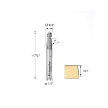 Amana Tool MR0106 Chamfer with Mini Ball Bearing Guide 1/4-Inch Diameter, 7-Degree Angle, 3/8-Inch Cutting Height, 1/4-Inch Shank Carbide Tipped Router Bit