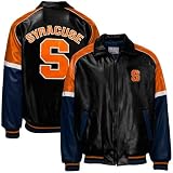 Syracuse Orange Black Varsity Pleather Jacket