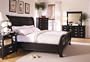 New Black King Sleigh Bed Master Bedroom Furniture Set: King Sleigh Bed, Dresser, Mirror and 2 Night Stands