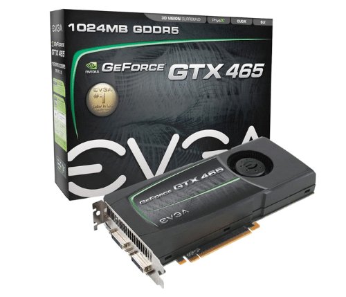 EVGA nVidia GeForce GTX465 1 GB DDR5 2DVI/Mini HDMI PCI-Express Video Card 01G-P3-1465-TR