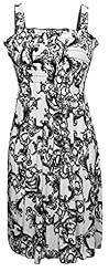 Paisley Tank Flowy Shirred Spring Summer  Dress