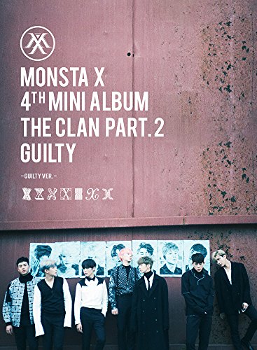 Monsta X - The Clan 2.5 Part.2 Guilty (4th Mini Album) [GUILTY Ver.] CD with Folded Poster Extra Gift Photocard Set