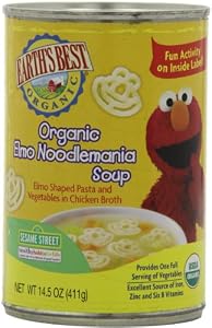 Earth's Best Organic Elmo Noodlemania Soup, 14.5 Ounce Cans (Pack of 12)
