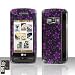 Purple Butterfly Leaf Rubberized Snap on Hard Skin Cover Case for Lg Env Touch Vx11000 + Belt Clip
