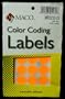 Maco Round Color-Coding Label 3/4 ORANGE