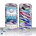 Black Blue Purple Colorful Zebra Rubberized Snap on Hard Skin Faceplate Cover Case fo...