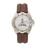 Seattle Mariners MLB All Star Watch with Leather Band - Men's from LogoArt
