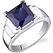 Step Design Princess Cut 3.50 carats Blue Sapphire