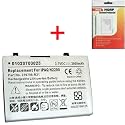 HQRP High Capacity Internal Battery (3.7V) Replacement for HP / Compaq iPaq 2215 / h2215 PDA + HQRP PDA Screen Protector