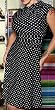 Folter Clothing BRIDGET BOMBSHELL DRESS in Black & White Polka Dots