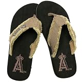 Los Angeles Angels Of Anaheim Unisex Frayed Twill Flip-Flops by FBF Sportswear