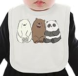 Cute Bears ネクタイを有する有機ビブ Medium