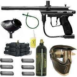 09 Spyder Victor Paintball Gun Marker MEGA Set - Black