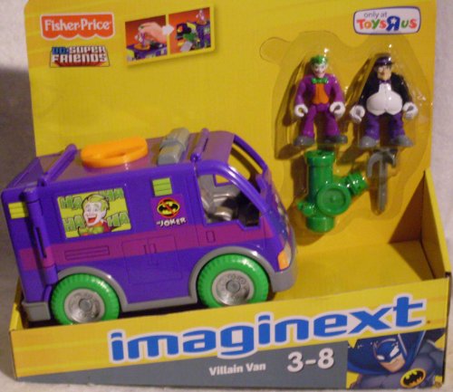  Imaginext Batman Villian Van Joker Mobile Goes with exclusive Joker & Penguin Figures