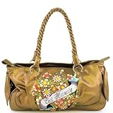 Ed Hardy Megan Flower Satchel - Bronze