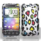 Premium - PDA HTC EVO Shift 4G Rubber Design Colorful Leopard - Faceplate - ....