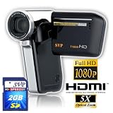 SVP T500-Bk FULL HD 1440x1080p Digital Camcorder + Camera with 2.5 LCD, 20x Zoom, Leather Body, HDTV Output (SVP 2GB High Speed SD Card & 2 Lithium batteries Included)