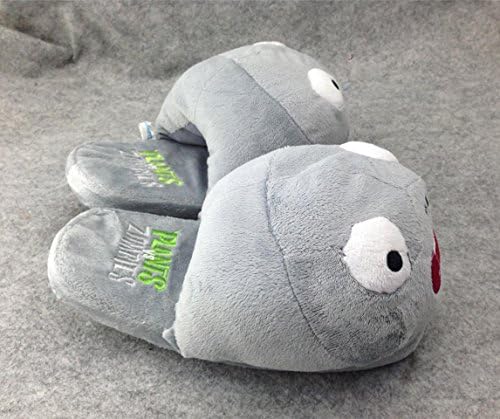 Fatflyshop - Plants Vs Zombies Slippers Plush Indoor Bedroom Winter Slipper 11"
