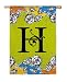 Gablecrest Monogram Silk Reflections Garden Size Flag - H