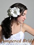 Bridal Flower Gardenia with Jewel Center Hand Crafted