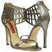 MS Shoe Designs Cleopatra Metallic Silver Gladiator Pump Heel