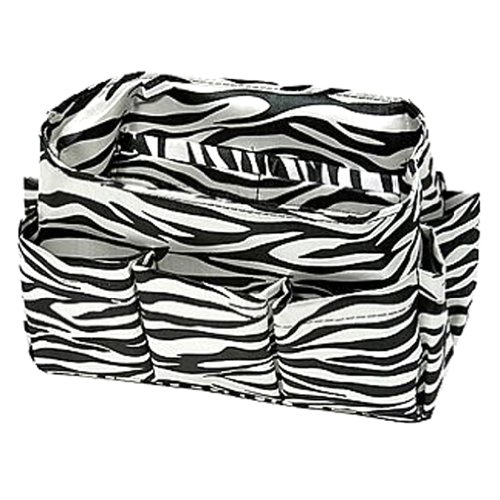 Black & White Zebra Printed Tote Travel Cosmetic Make-up Bag