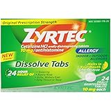 Zyrtec 24 Hour Allergy Dissolve Tablets, 10 mg, Citrus, 24 Count