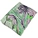Fashion Begonia Flower Ink Style Soft Voile Scarves Wrap,Green