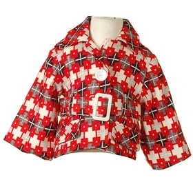 Little Girls Winter Coat Trendy RED Fall Jacket Outerwear Baby Girl 12M-12