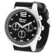 GP Designs Men's Black Grey Chronograph-style Silicone Watch