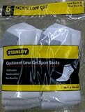 Stanley Cushiones Crew Sports LOW CUT Socks Pack of 6 White Pair