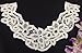 2 Pieces, Pretty Neckline Applique Floral, Swirl, and Dot Venise Lace, White, 6.5