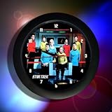 Star Trek Original Crew Wall Clock And Button/Pin Set