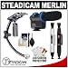 Steadicam Merlin Digital Camera/Camcorder Stabilization System with Hahnel Mk100 Microphone + Cleaning Kit