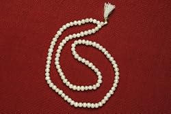 Wedding Gift- White Pearl Yoga Japa Mala (108+1) Beads for Love & Happiness