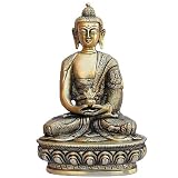 ShalinCraft Metal Statue Meditation Buddha Collectibles and Figurines Brass Sculpture 8 