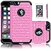 iPhone 6 Plus Case, Sparkle Shimmer Case for iPhone 6 Plus,EC™ Heavy Duty Shock Absorbing Dual Layer Studded Rhinestone Bling Hybrid Protective Case Cover for iPhone 6 Plus 5.5 (Pink)