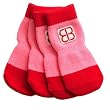 Petego Traction Control Indoor Socks for Dogs, Red/Pink, XX-Large, Set of 4