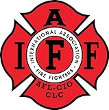 Fire Fighters International Association IAFF 4"x4" RED Sticker Decal Vinyl