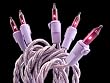 Set of 100 Pinkish Purple Designer Mini Christmas Lights - Glitter Purple Wire
