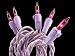 Set of 100 Pinkish Purple Designer Mini Christmas Lights - Glitter Purple Wire